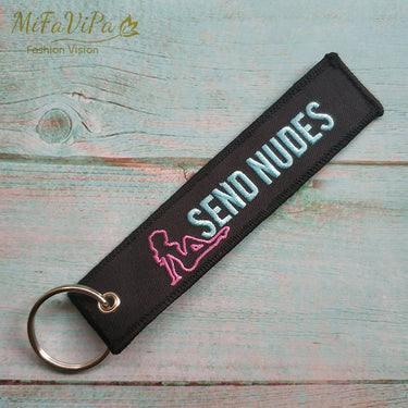 Trinket Keychain Metal Ring Embroidery Key Chains THE AVIATOR